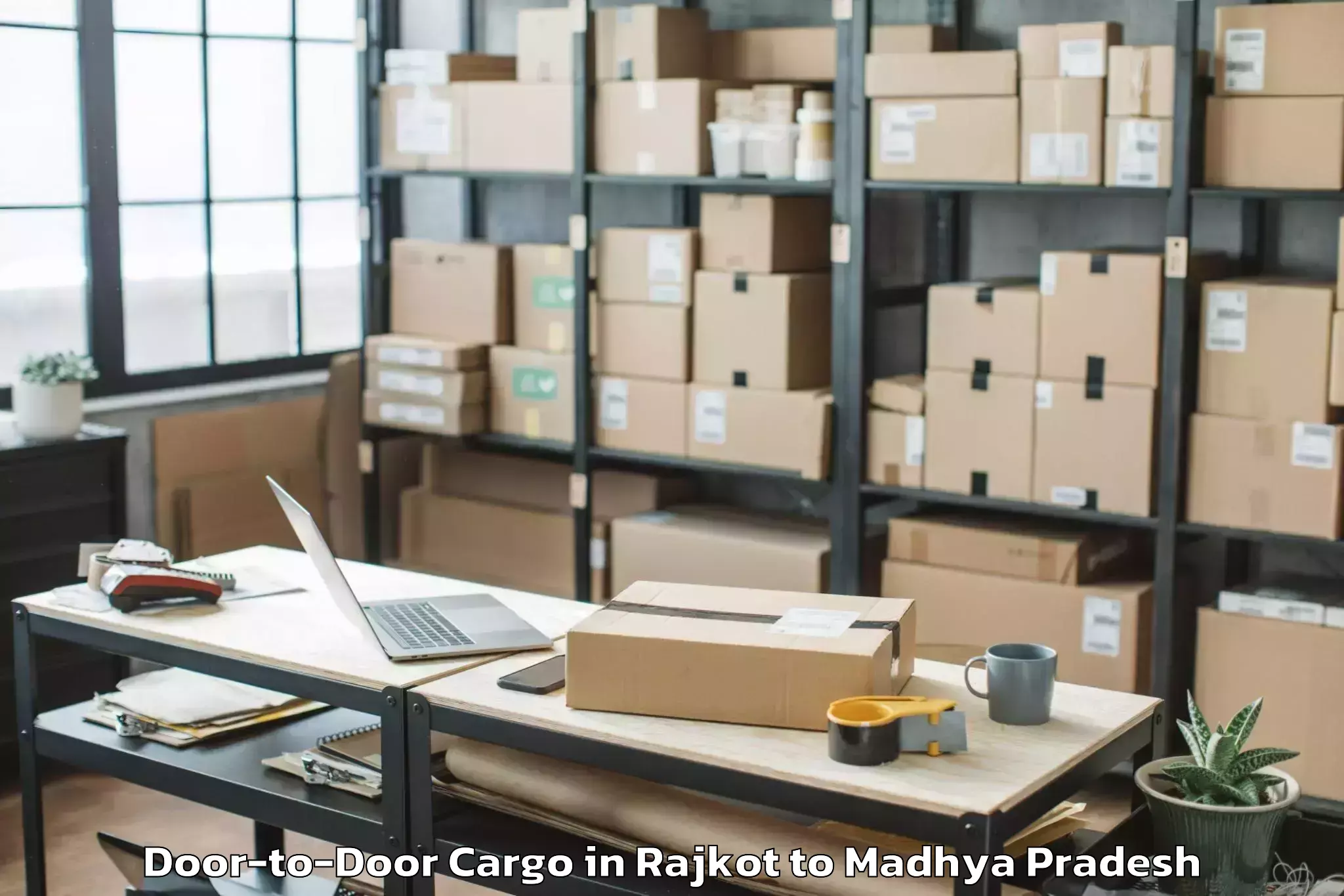 Affordable Rajkot to Jaithari Door To Door Cargo